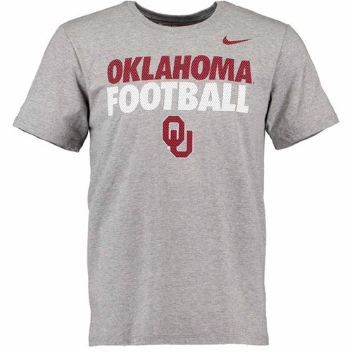 Oklahoma Sooners Nike Practice T-Shirt Gray Oklahoma Sooners Nike Practice T-Shirt Gray
