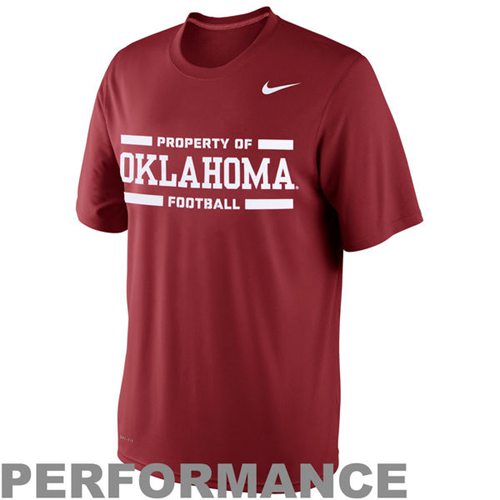 Oklahoma Sooners Practice Legend Performance T-Shirt Crimson