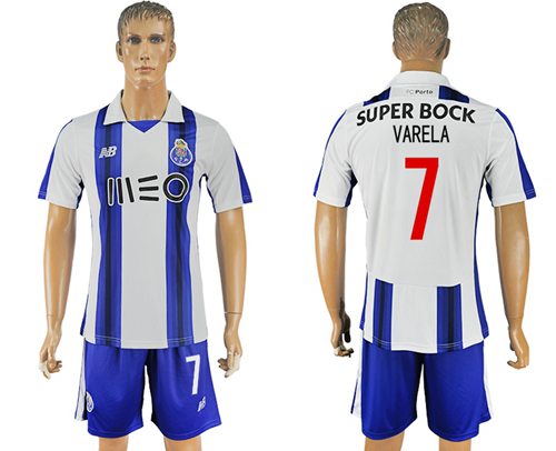 Oporto #7 Varela Home Soccer Club Jersey