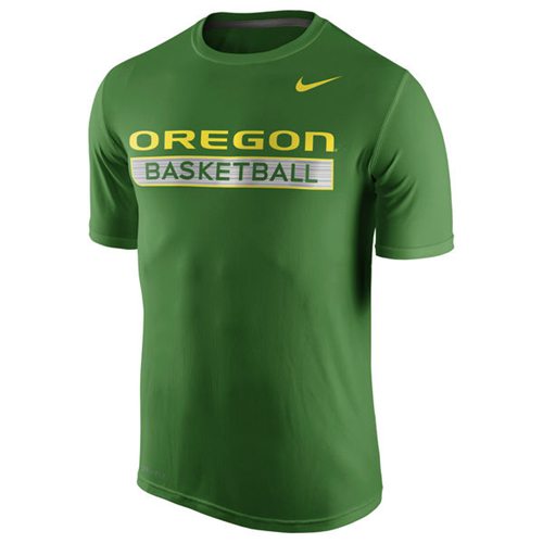 Oregon Ducks Basketball Practice Performance T-Shirt Apple Green