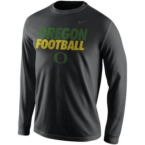 Oregon Ducks Legend Performance Long Sleeves T-Shirt Black