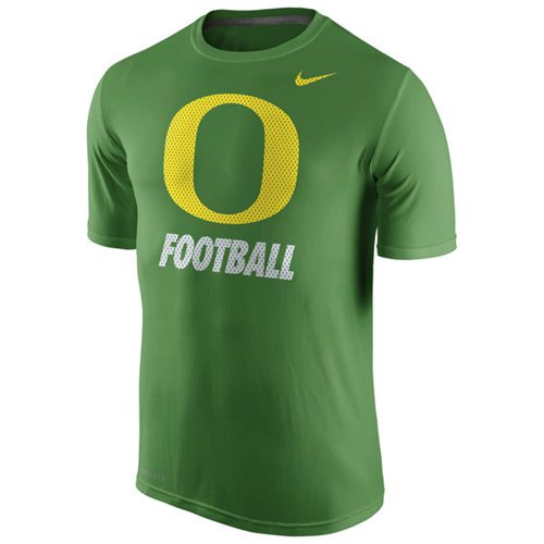 Oregon Ducks Sideline Legend Logo Performance T-Shirt Green