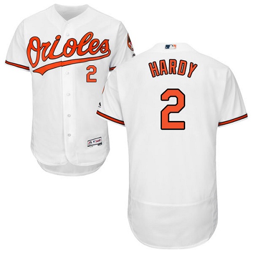 Orioles #2 J.J. Hardy White Flexbase Authentic Collection Stitched MLB Jersey Orioles #2 J.J. Hardy White Flexbase Authentic Collection Stitched MLB Jersey