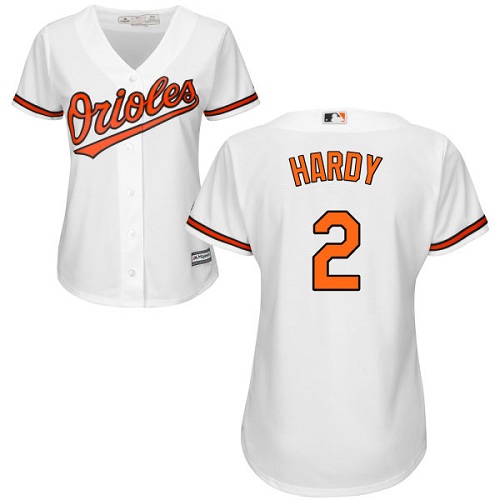 Orioles #2 J.J. Hardy White Home Women's Stitched MLB Jersey Orioles #2 J.J. Hardy White Home Women's Stitched MLB Jersey