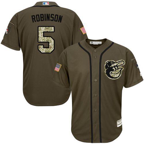 Orioles #5 Brooks Robinson Green Salute to Service Stitched Youth MLB Jersey Orioles #5 Brooks Robinson Green Salute to Service Stitched Youth MLB Jersey
