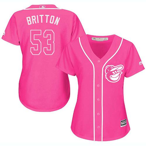 Orioles #53 Zach Britton Pink Fashion Women's Stitched MLB Jersey Orioles #53 Zach Britton Pink Fashion Women's Stitched MLB Jersey