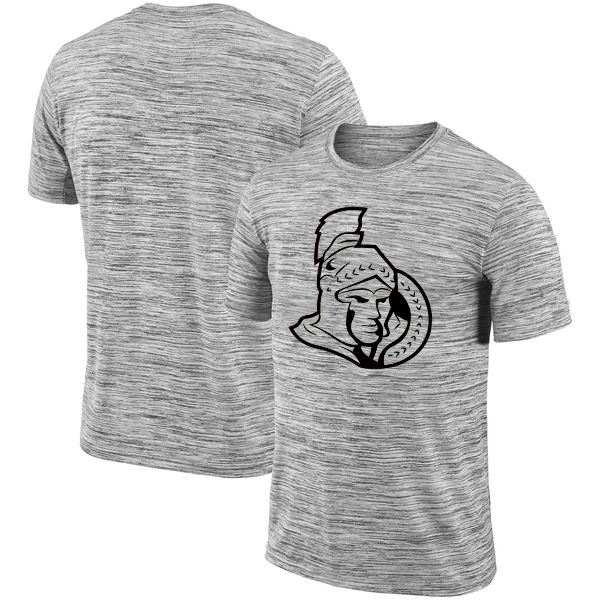 Ottawa Senators 2018 Heathered Black Sideline Legend Velocity Travel Performance T-Shirt