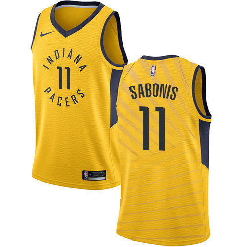 Pacers #11 Domantas Sabonis Gold Youth Basketball Swingman Statement Edition Jersey Pacers #11 Domantas Sabonis Gold Youth Basketball Swingman Statement Edition Jersey