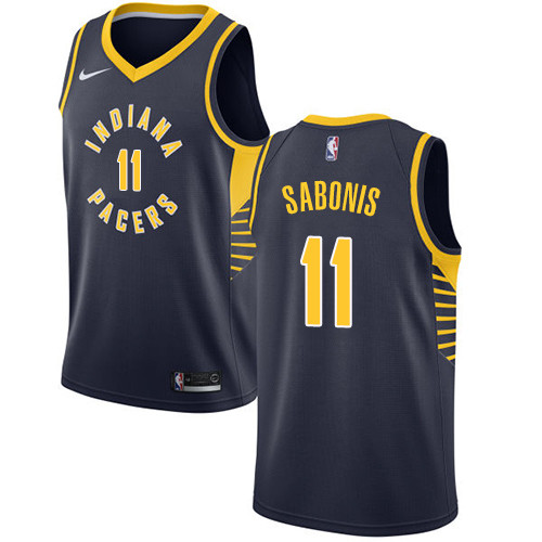Pacers #11 Domantas Sabonis Navy Blue Youth Basketball Swingman Icon Edition Jersey