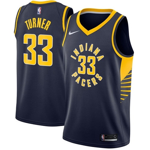 Pacers #33 Myles Turner Navy Blue Youth Basketball Swingman Icon Edition Jersey
