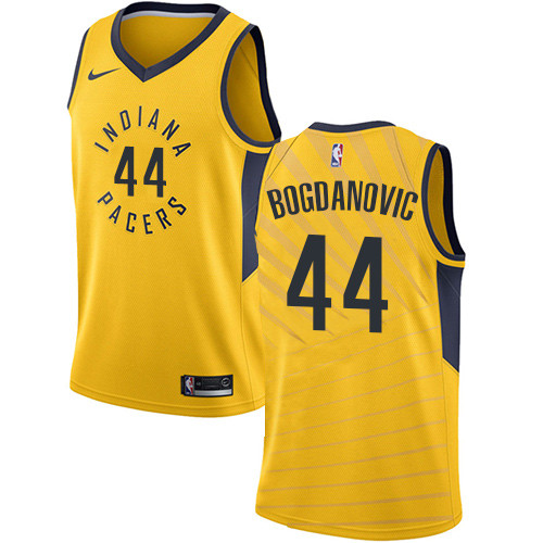 Pacers #44 Bojan Bogdanovic Gold Youth Basketball Swingman Statement Edition Jersey