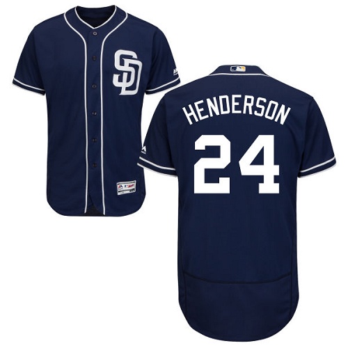 Padres #24 Rickey Henderson Navy Blue Flexbase Authentic Collection Stitched MLB Jersey Padres #24 Rickey Henderson Navy Blue Flexbase Authentic Collection Stitched MLB Jersey