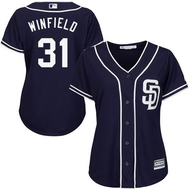 Padres #31 Dave Winfield Navy Blue Alternate Women's Stitched MLB Jersey Padres #31 Dave Winfield Navy Blue Alternate Women's Stitched MLB Jersey