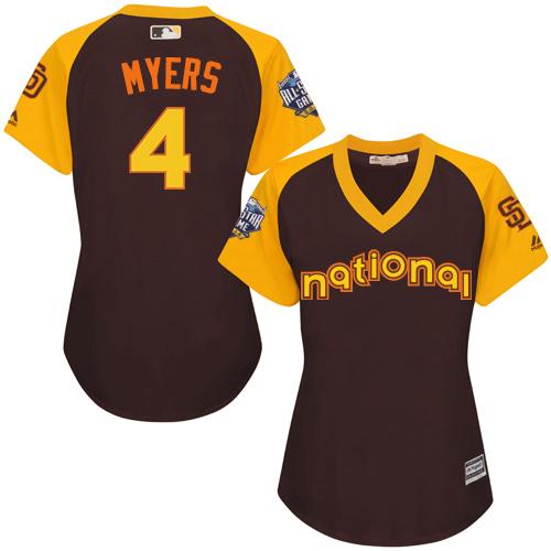 Padres #4 Wil Myers Brown 2016 All-Star National League Women's Stitched MLB Jersey Padres #4 Wil Myers Brown 2016 All-Star National League Women's Stitched MLB Jersey