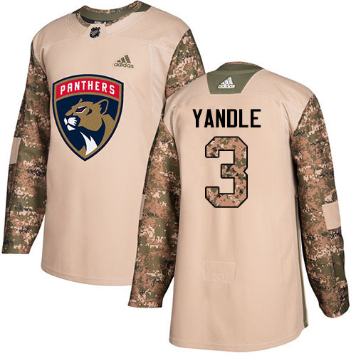 Panthers #3 Keith Yandle Camo Authentic 2017 Veterans Day Stitched Youth Hockey Jersey