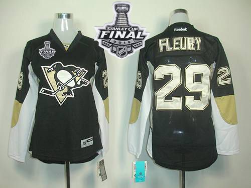 Penguins #29 Andre Fleury Black 2016 Stanley Cup Final Patch Women's Home Stitched NHL Jersey Penguins #29 Andre Fleury Black 2016 Stanley Cup Final Patch Women's Home Stitched NHL Jersey