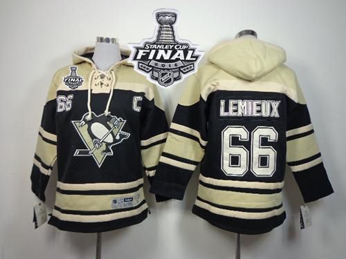 Penguins #66 Mario Lemieux Black Sawyer Hooded Sweatshirt 2016 Stanley Cup Final Patch Stitched Youth NHL Jersey Penguins #66 Mario Lemieux Black Sawyer Hooded Sweatshirt 2016 Stanley Cup Final Patch Stitched Youth NHL Jersey