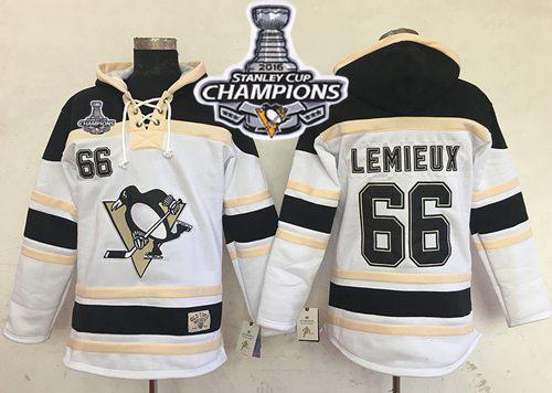 Penguins #66 Mario Lemieux White Sawyer Hooded Sweatshirt 2016 Stanley Cup Champions Stitched NHL Jersey Penguins #66 Mario Lemieux White Sawyer Hooded Sweatshirt 2016 Stanley Cup Champions Stitched NHL Jersey