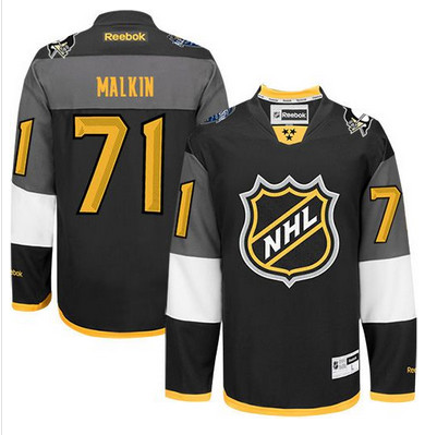 Penguins #71 Evgeni Malkin Black 2016 All Star Stitched NHL Jersey