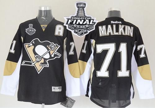 Penguins #71 Evgeni Malkin Black 2016 Stanley Cup Final Patch Stitched NHL Jersey Penguins #71 Evgeni Malkin Black 2016 Stanley Cup Final Patch Stitched NHL Jersey