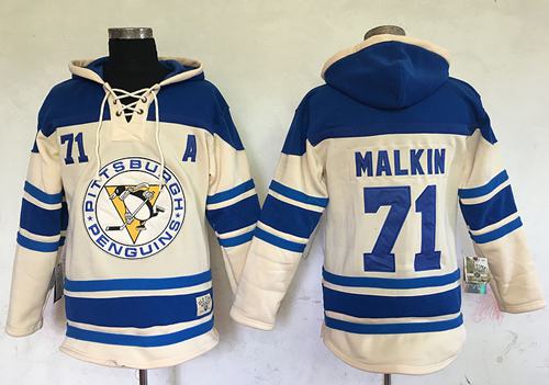 Penguins #71 Evgeni Malkin Cream Sawyer Hooded Sweatshirt Stitched NHL Jersey Penguins #71 Evgeni Malkin Cream Sawyer Hooded Sweatshirt Stitched NHL Jersey