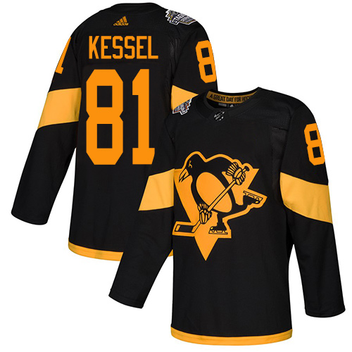 Penguins #81 Phil Kessel Black Authentic 2019 Stadium Series Women's Stitched Hockey Jersey