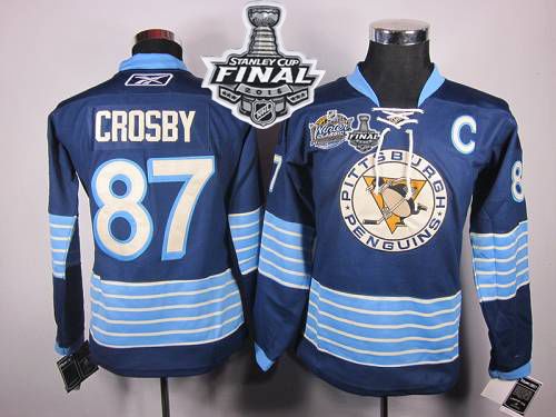 Penguins #87 Sidney Crosby Women 2011 Winter Classic Vintage Dark Blue 2016 Stanley Cup Final Patch Stitched NHL Jersey Penguins #87 Sidney Crosby Women 2011 Winter Classic Vintage Dark Blue 2016 Stanley Cup Final Patch Stitched NHL Jersey