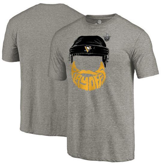 Penguins 2017 Stanley Cup Playoffs Gray Men's Short Sleeve T-Shirt