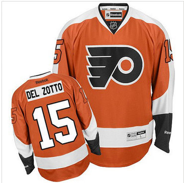 Philadelphia Flyers #15 Michael Del Zotto Orange Home Stitched NHL Jersey Philadelphia Flyers #15 Michael Del Zotto Orange Home Stitched NHL Jersey