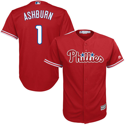 Phillies #1 Richie Ashburn Red Cool Base Stitched Youth MLB Jersey Phillies #1 Richie Ashburn Red Cool Base Stitched Youth MLB Jersey