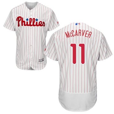 Phillies #11 Tim McCarver White(Red Strip) Flexbase Authentic Collection Stitched MLB Jersey Phillies #11 Tim McCarver White(Red Strip) Flexbase Authentic Collection Stitched MLB Jersey