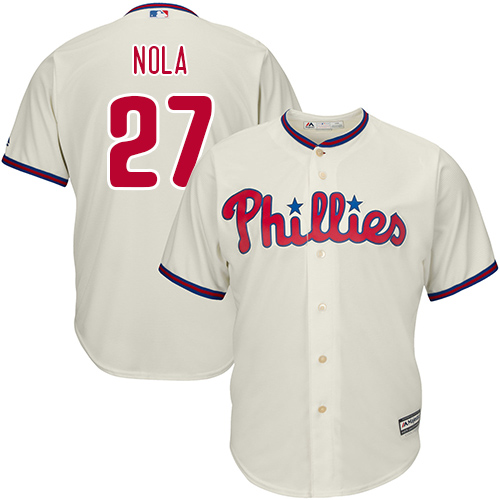 Phillies #27 Aaron Nola Cream Cool Base Stitched Youth MLB Jersey Phillies #27 Aaron Nola Cream Cool Base Stitched Youth MLB Jersey