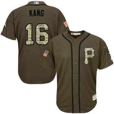 Pirates #16 Jung-ho Kang Green Salute to Service Stitched Youth MLB Jersey