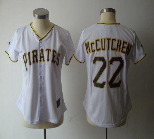 Pirates #22 Andrew McCutchen White Women's Fashion Stitched MLB Jersey