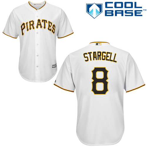 Pirates #8 Willie Stargell White Cool Base Stitched Youth MLB Jersey Pirates #8 Willie Stargell White Cool Base Stitched Youth MLB Jersey