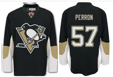 Pittsburgh Penguins #57 David Perron Black Home Stitched NHL Jersey