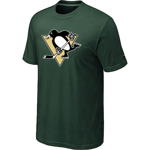 Pittsburgh Penguins Big & Tall Logo Dark Green NHL T-Shirts