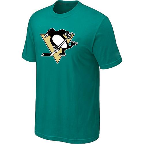 Pittsburgh Penguins Big & Tall Logo Teal Green NHL T-Shirts