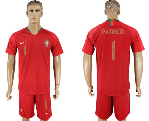 Portugal #1 Patricio Home Soccer Country Jersey