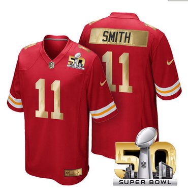Pro Order Kansas City Chiefs Jersey 11 Alex Smith Red Super Bowl 50 Limited Jerseys