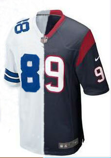 Customized splite blue men's Stitched Jersey