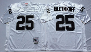 Raiders 25 Fred Biletnikoff White Throwback Jersey Raiders 25 Fred Biletnikoff White Throwback Jersey