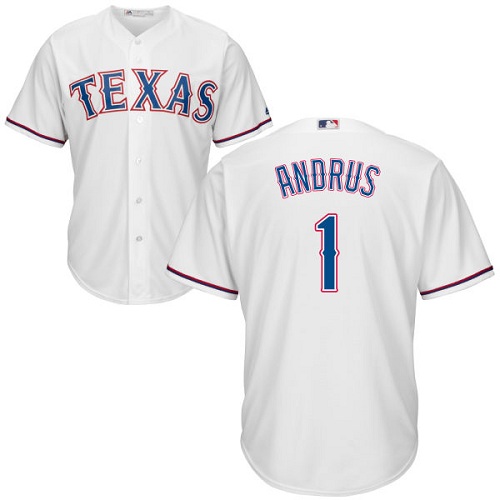 Rangers #1 Elvis Andrus White Cool Base Stitched Youth MLB Jersey Rangers #1 Elvis Andrus White Cool Base Stitched Youth MLB Jersey