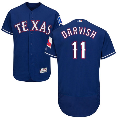 Rangers #11 Yu Darvish Blue Flexbase Authentic Collection Stitched MLB Jersey Rangers #11 Yu Darvish Blue Flexbase Authentic Collection Stitched MLB Jersey
