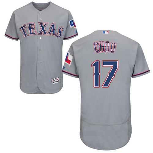 Rangers #17 Shin-Soo Choo Grey Flexbase Authentic Collection Stitched MLB Jersey Rangers #17 Shin-Soo Choo Grey Flexbase Authentic Collection Stitched MLB Jersey