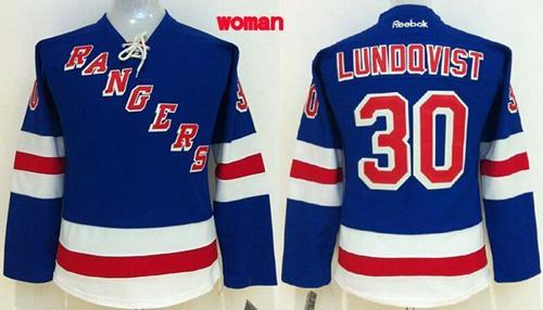 Rangers #30 Henrik Lundqvist Blue Women's Home Stitched NHL Jersey Rangers #30 Henrik Lundqvist Blue Women's Home Stitched NHL Jersey