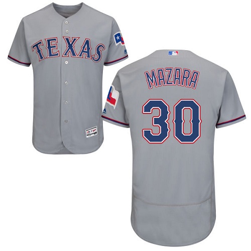 Rangers #30 Nomar Mazara Grey Flexbase Authentic Collection Stitched MLB Jersey Rangers #30 Nomar Mazara Grey Flexbase Authentic Collection Stitched MLB Jersey