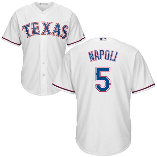 Rangers #5 Mike Napoli White Cool Base Stitched Youth MLB Jersey Rangers #5 Mike Napoli White Cool Base Stitched Youth MLB Jersey