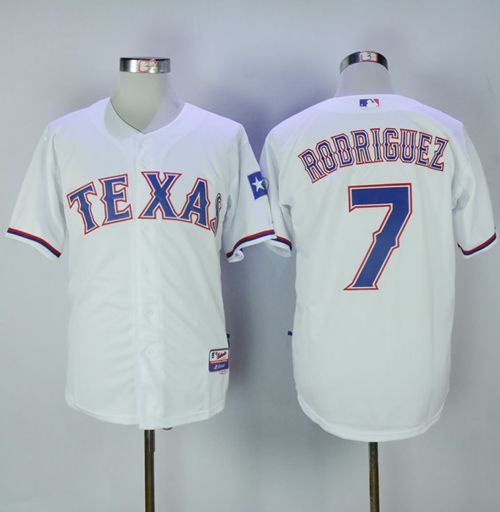 Rangers #7 Ivan Rodriguez White Cool Base Stitched MLB Jersey Rangers #7 Ivan Rodriguez White Cool Base Stitched MLB Jersey