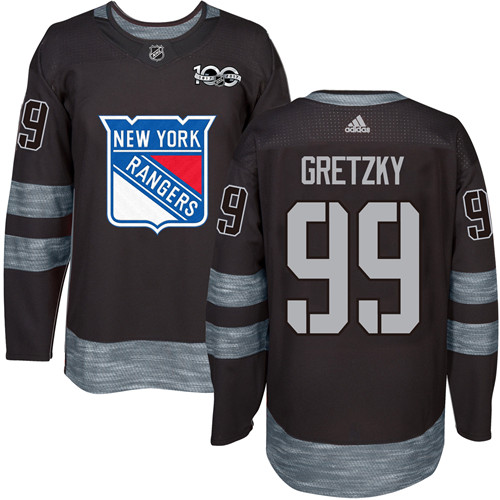 Rangers #99 Wayne Gretzky Black 1917-2017 100th Anniversary Stitched NHL Jersey Rangers #99 Wayne Gretzky Black 1917-2017 100th Anniversary Stitched NHL Jersey